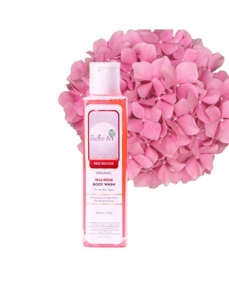 Red rouge wild rose body wash
