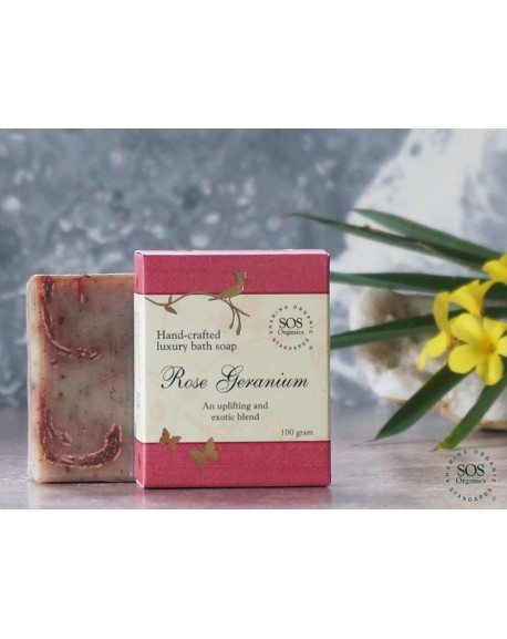 Rose geranium luxury bath soap