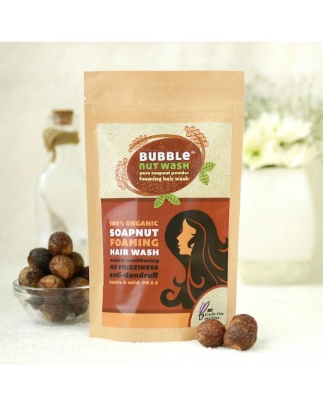 Bubble nut hair wash powder