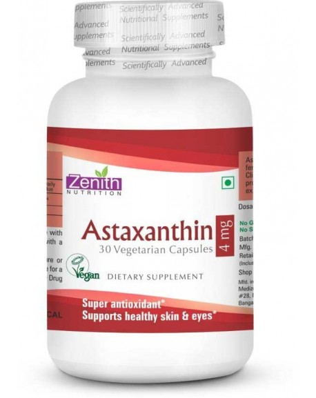 Zenith Nutrition Astaxanthin 4mg -30 Capsules