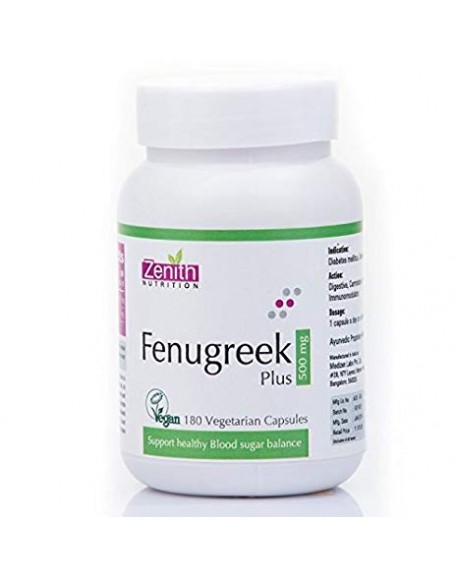 Zenith Nutrition Fenugreek Plus - 500 mg - 180 Capsules