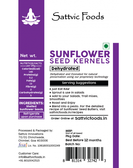 Raw Sunflower Seeds (No Shell)