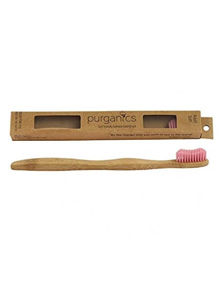 Bamboo pink soft adult tooth brushes